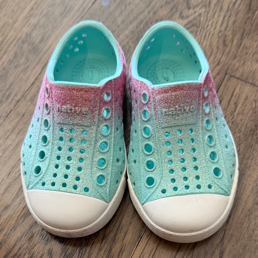 Native Pink and teal ombré glitter Jefferson